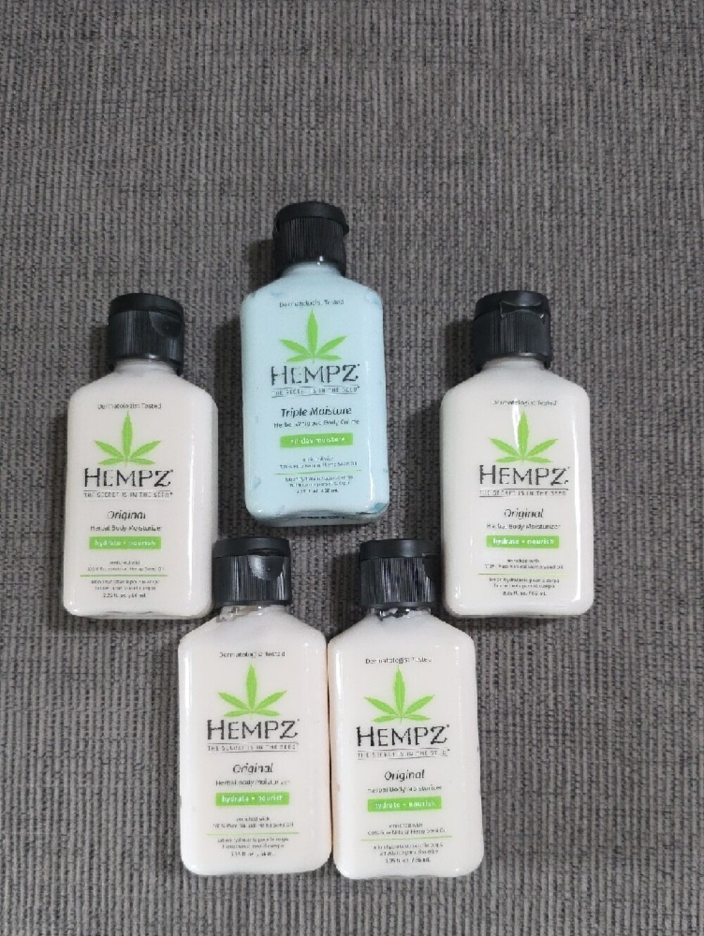 Hempz Travel Size Body Lotion Set, 2.25oz. Each, New, 5 Bottles - Picture 2 of 9